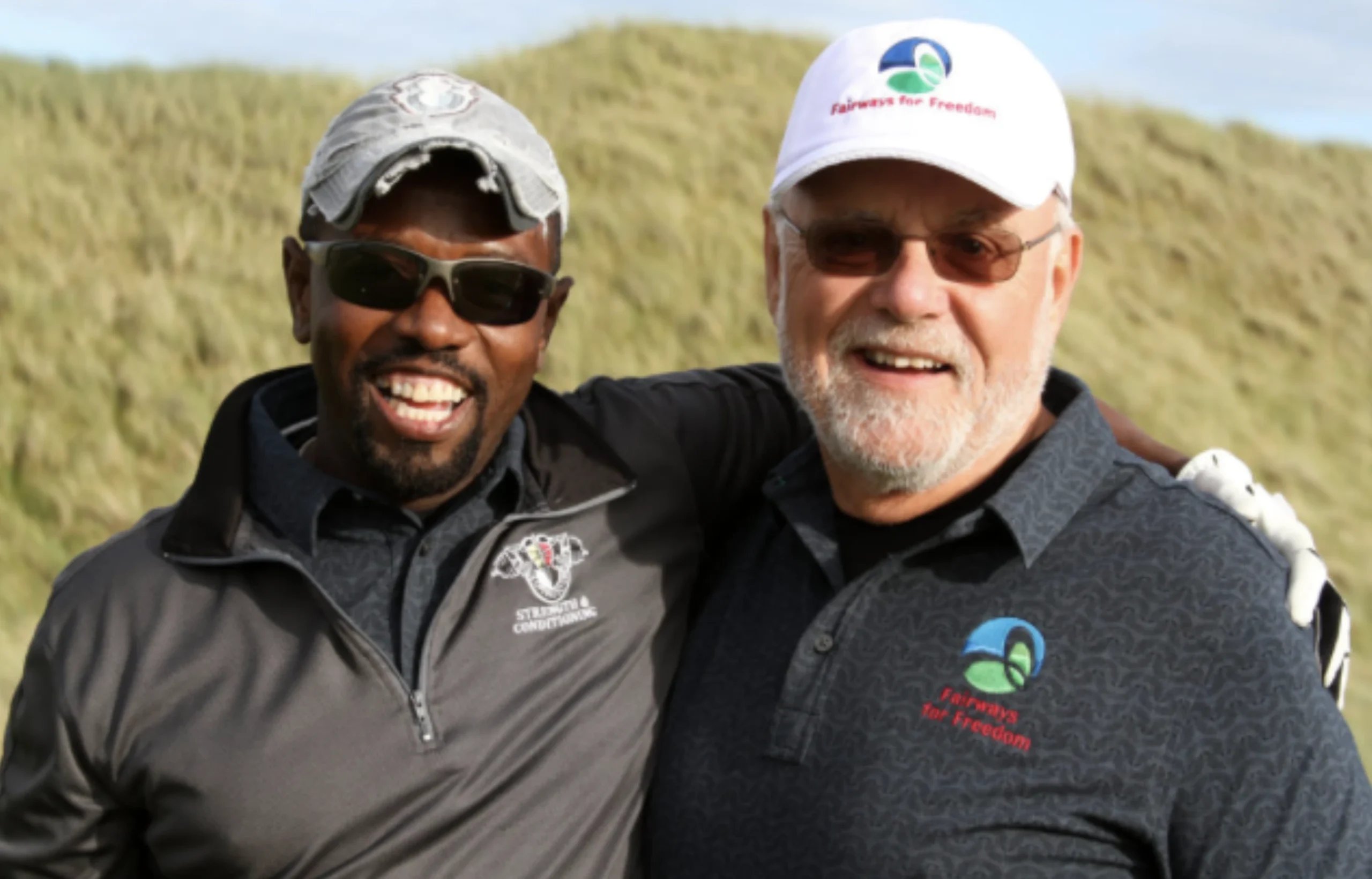 two veterans golfing
